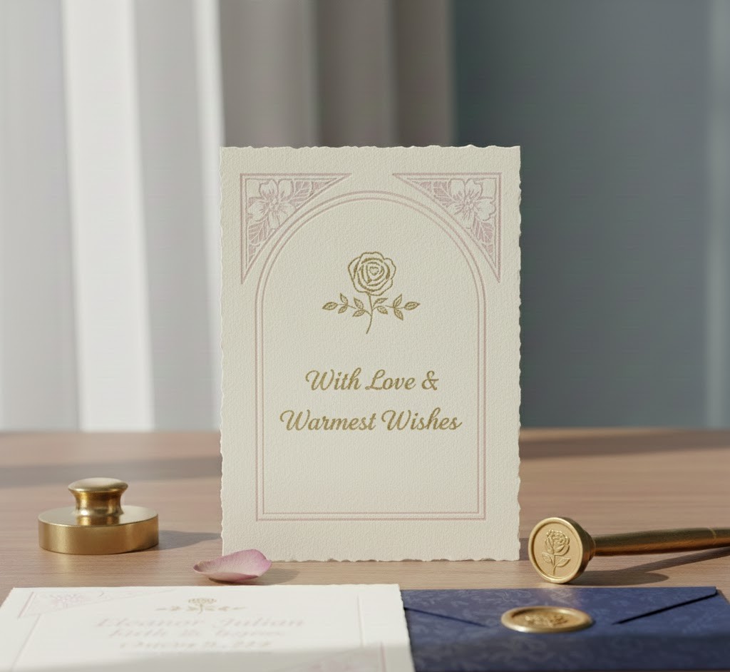 Foil stamped greeting card