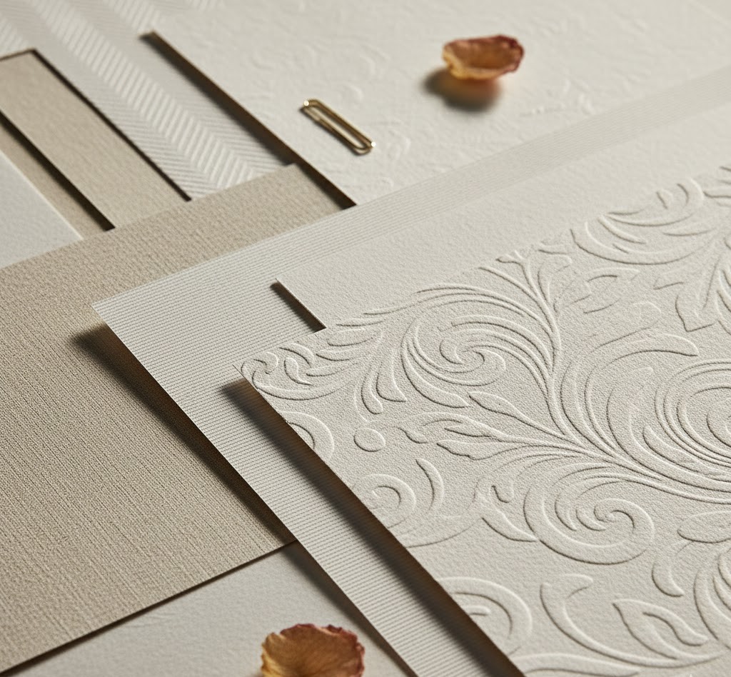 Specialty textured paper samples
